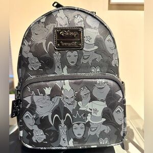 Loungefly Disney Villains Debossed All Over Print Womens Mini Backpack